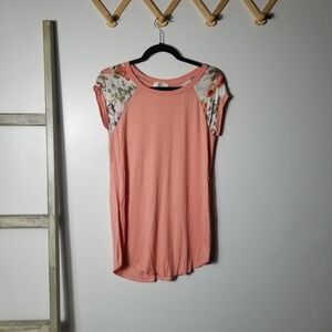 NWOT A.GAIN WOMEN'S FLORAL SLEEVE WOMEN'S BLOUSE TUNIC SIZE SMALL